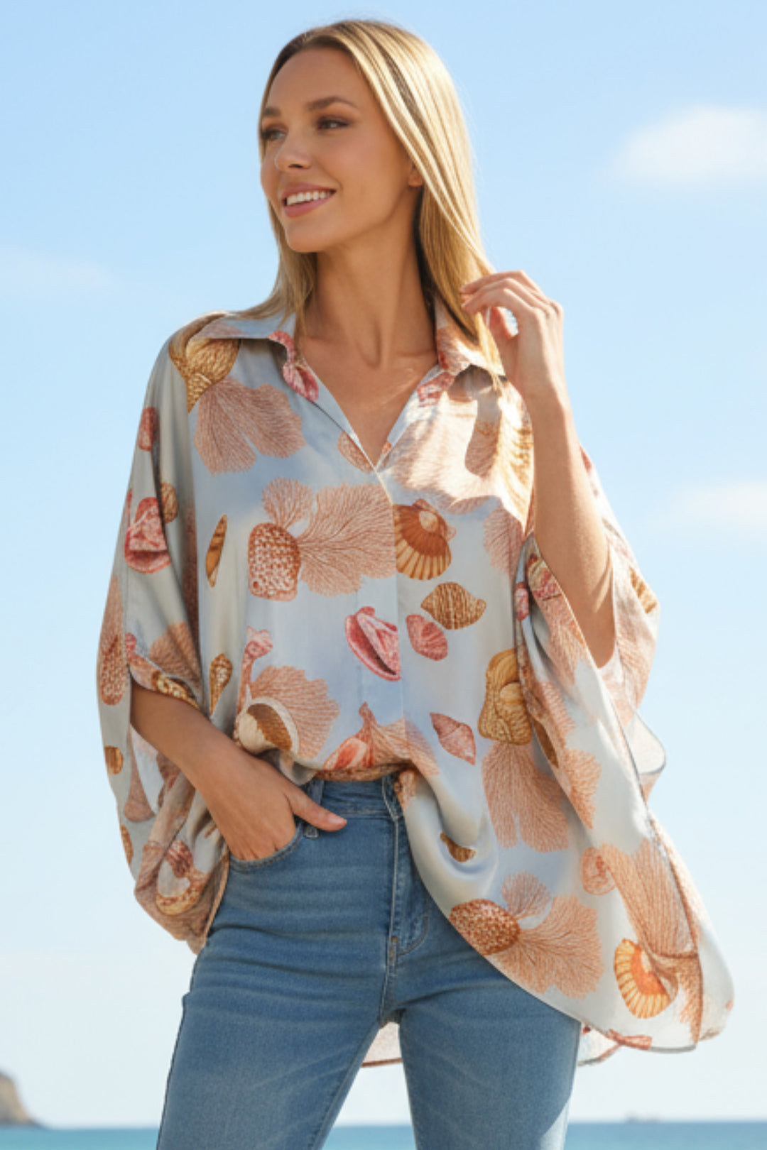 Audry Collared Tunic Top | Julian Chang