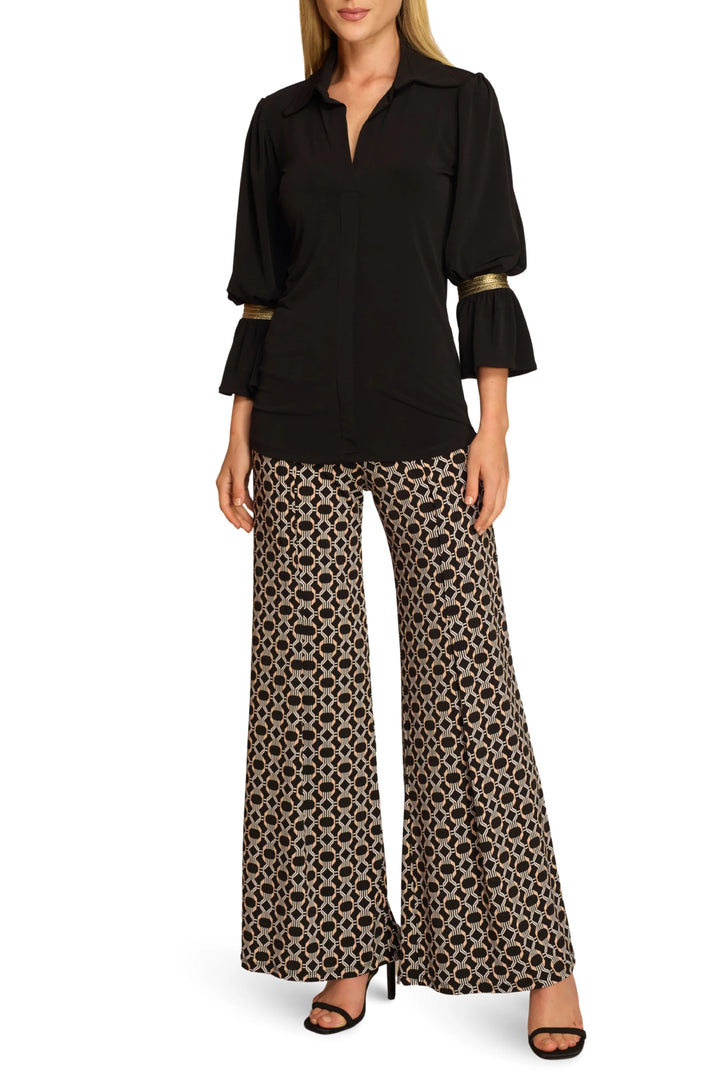Oro Ruffled Sleeve Signature Top