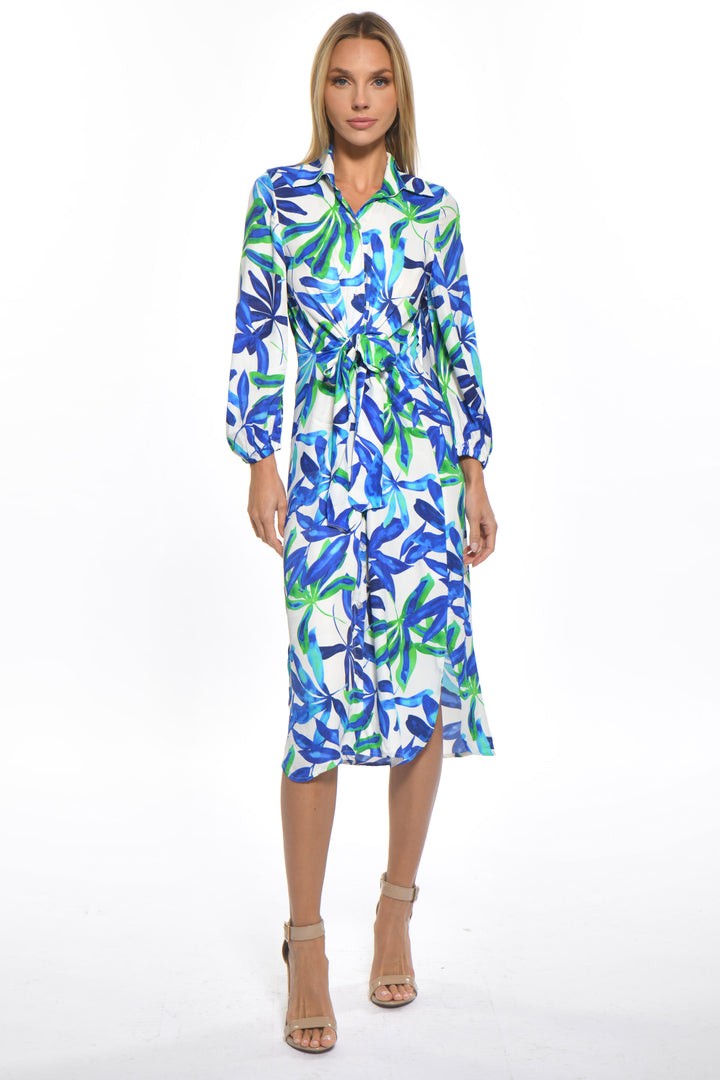 August Button Front Midi Dress