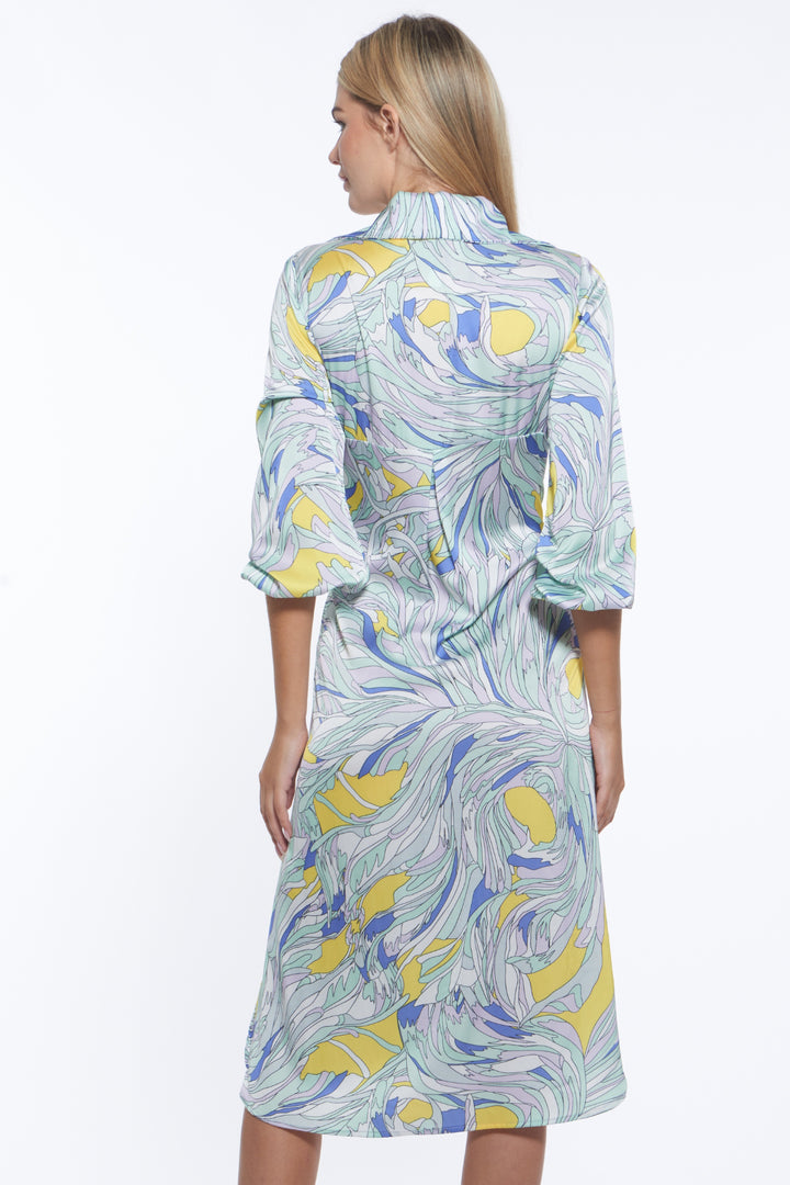 August Button Front Midi Dress