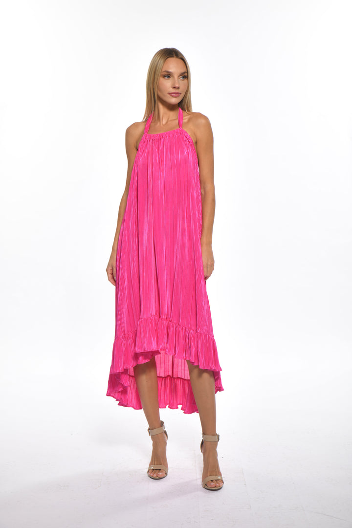 Hilma Dress Pink Plissé