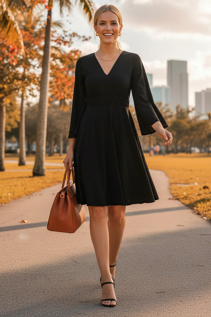 Frank Deep V-Neck Mini Dress