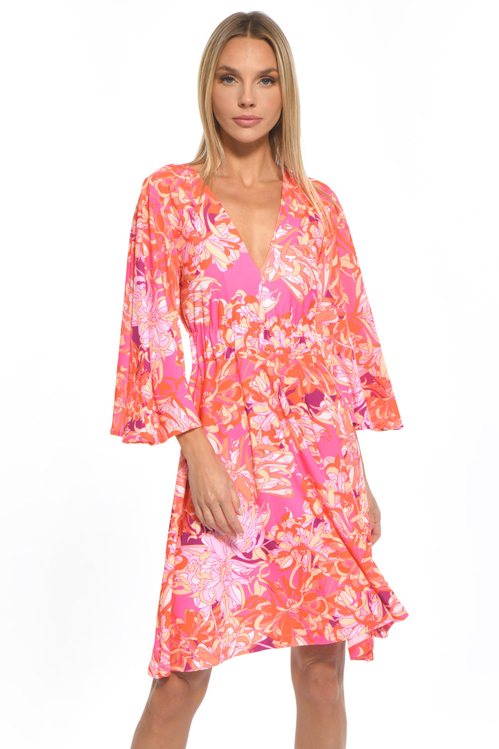 Frank Printed V-Neck Midi Dress