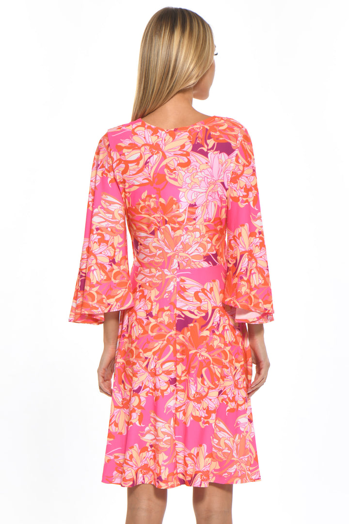 Frank Printed V-Neck Midi Dress