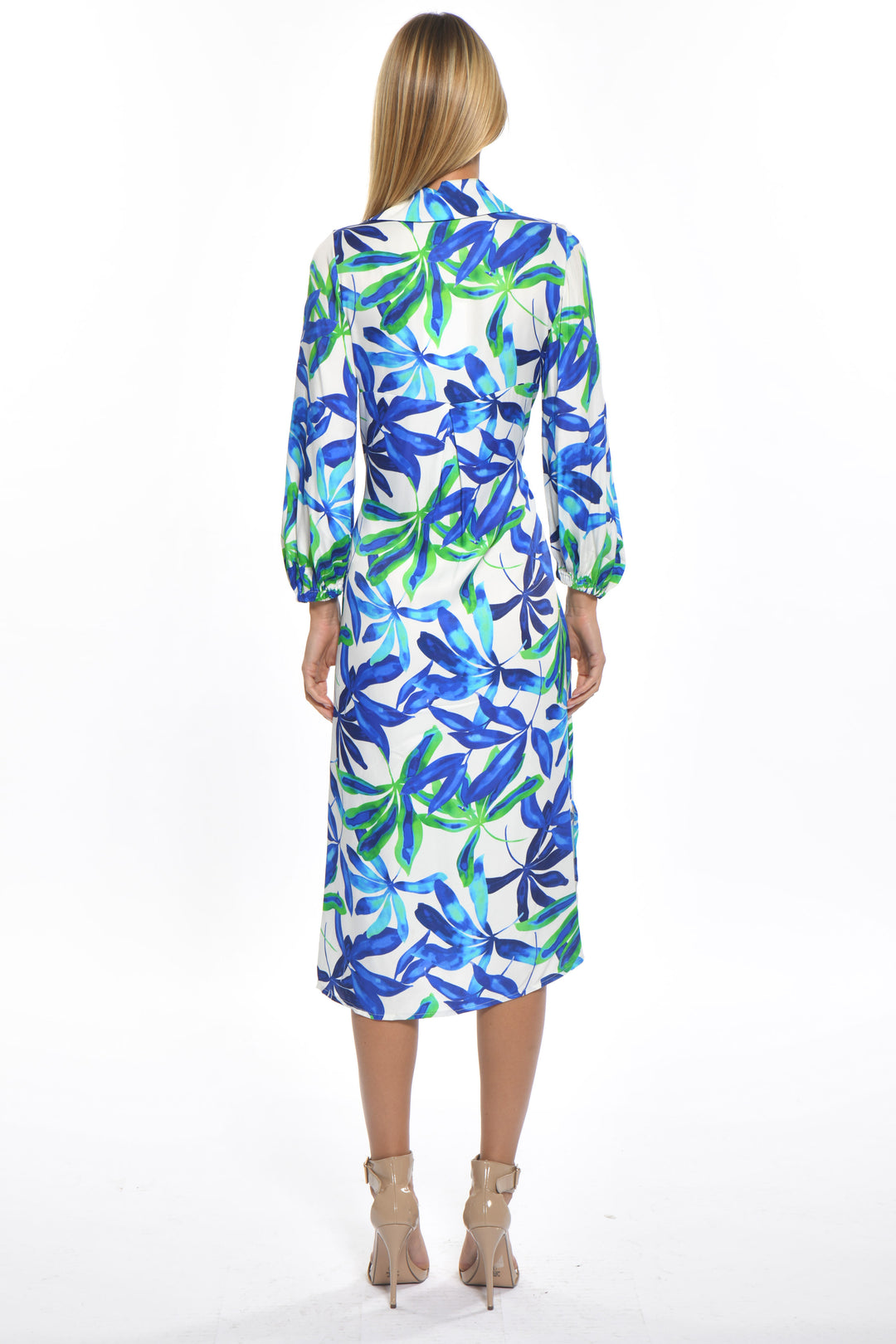 August Tie Front Printed Shirt Dress