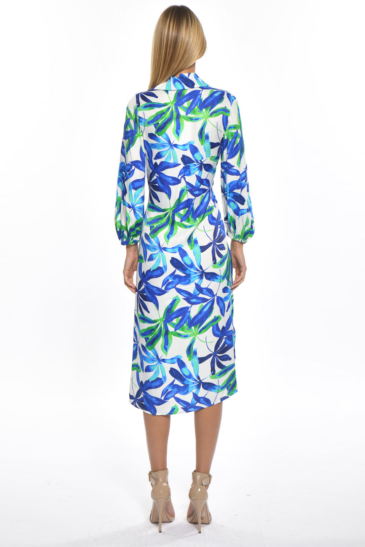 August Tie Front Printed Shirt Dress