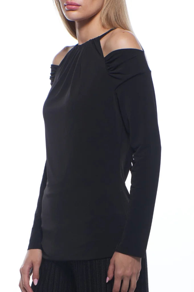 Zola Cold Shoulder Fitted Long Sleeve Top