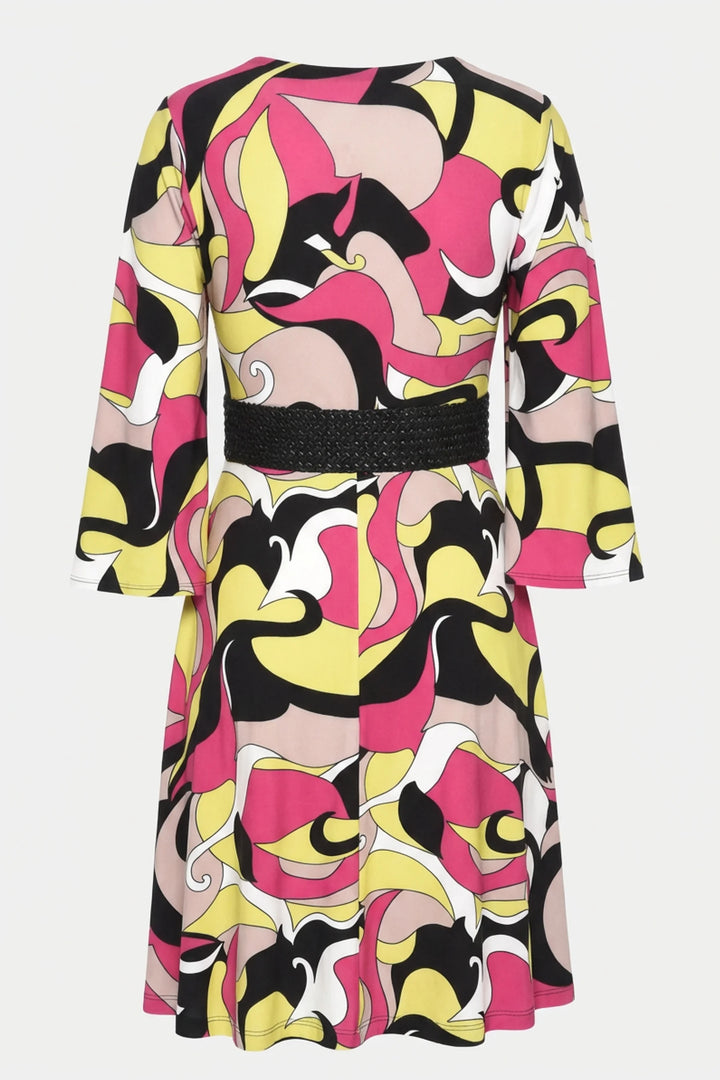 Corner Delight V Neck Flare Dress