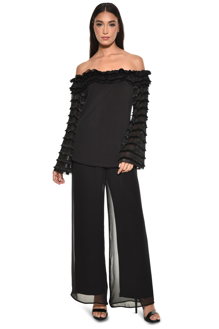 Clover Tiered Sleeve Off the Shoulder Top
