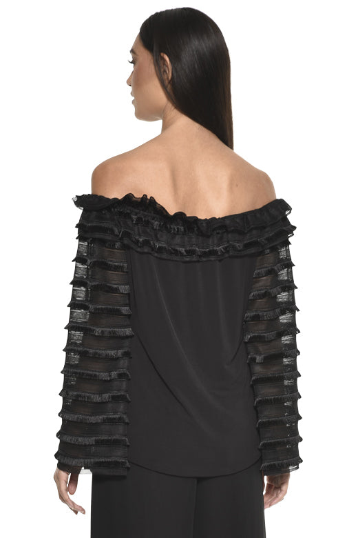 Clover Tiered Sleeve Off the Shoulder Top