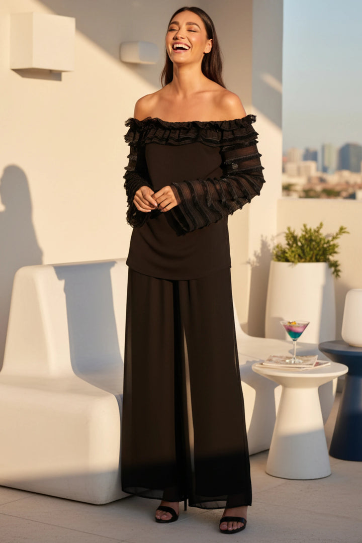 Clover Tiered Sleeve Off the Shoulder Top