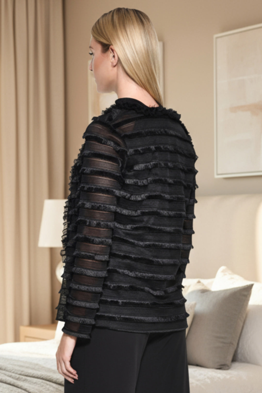 Fina Layered Sheer-Sleeve Evening Jacket | Julian Chang