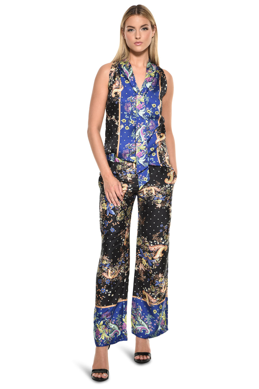 Sam Wide Leg Allegra Print Pant