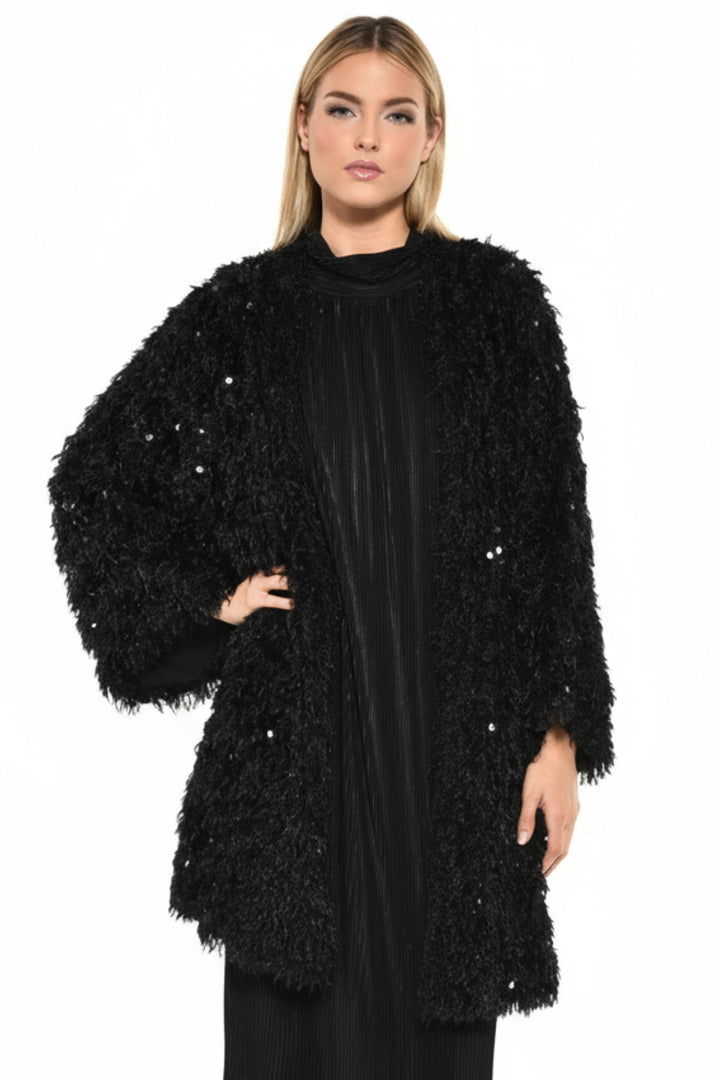 Eli Textured Sequin-Laced Jacket