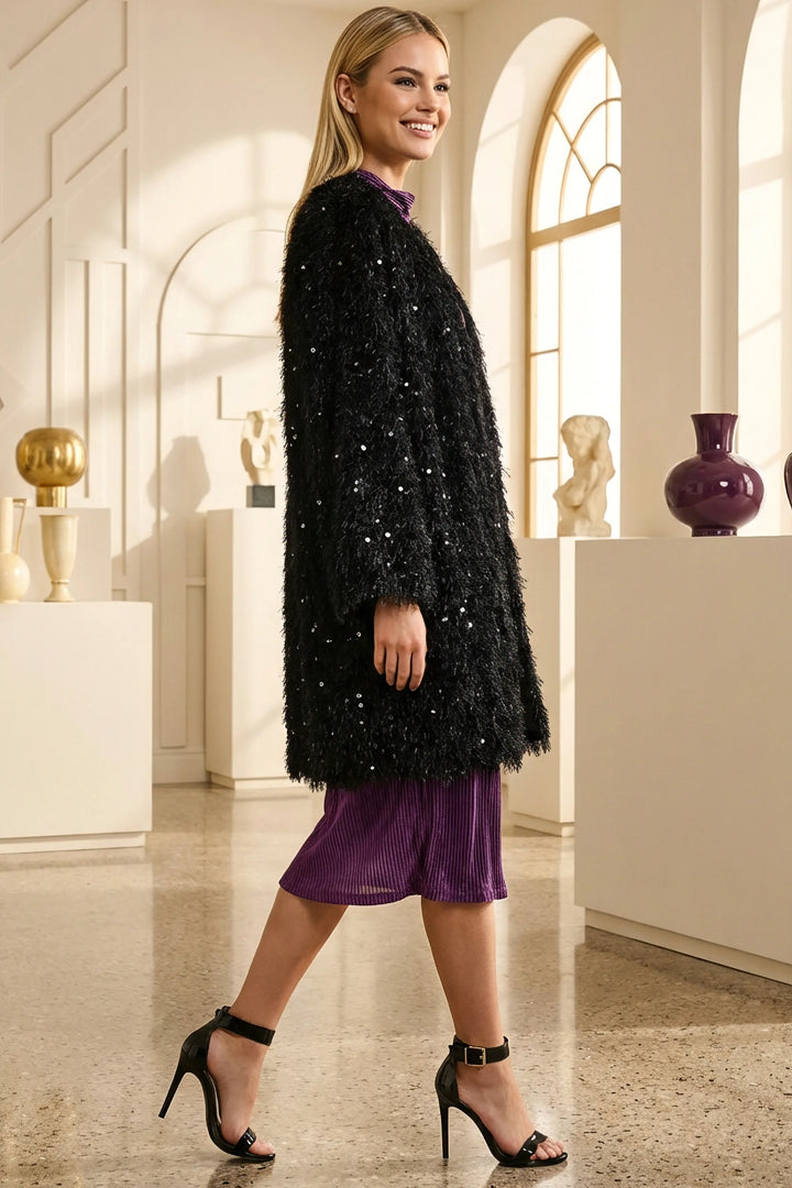 Eli Textured Sequin Laced Jacket