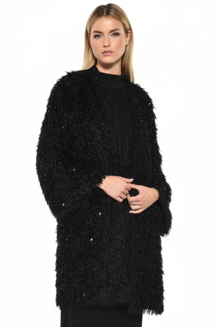 Eli Textured Sequin-Laced Jacket