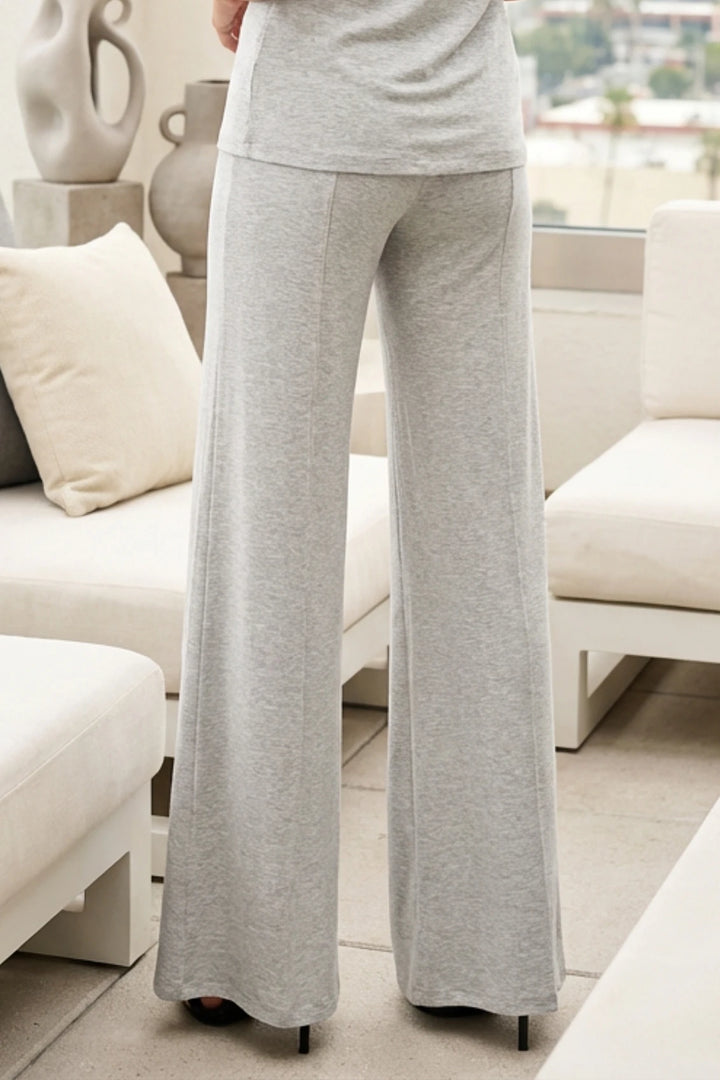 Close-up of heathered knit fabric texture.