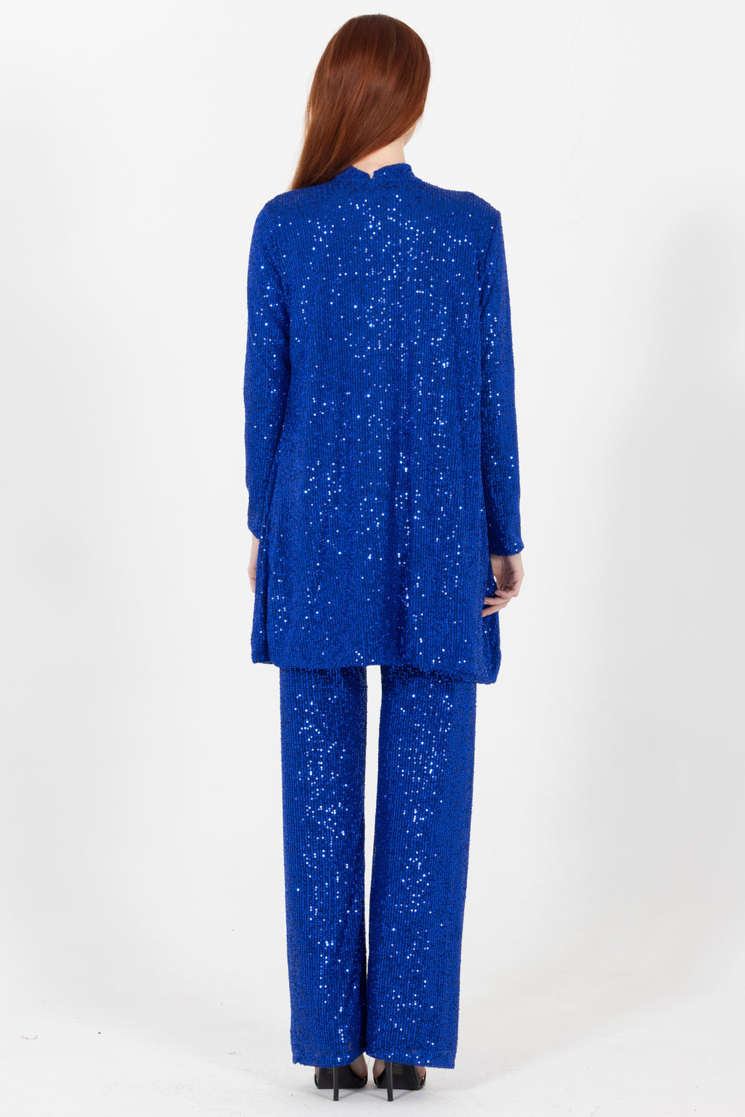 Marc Cobalt Sequin Flare Pants