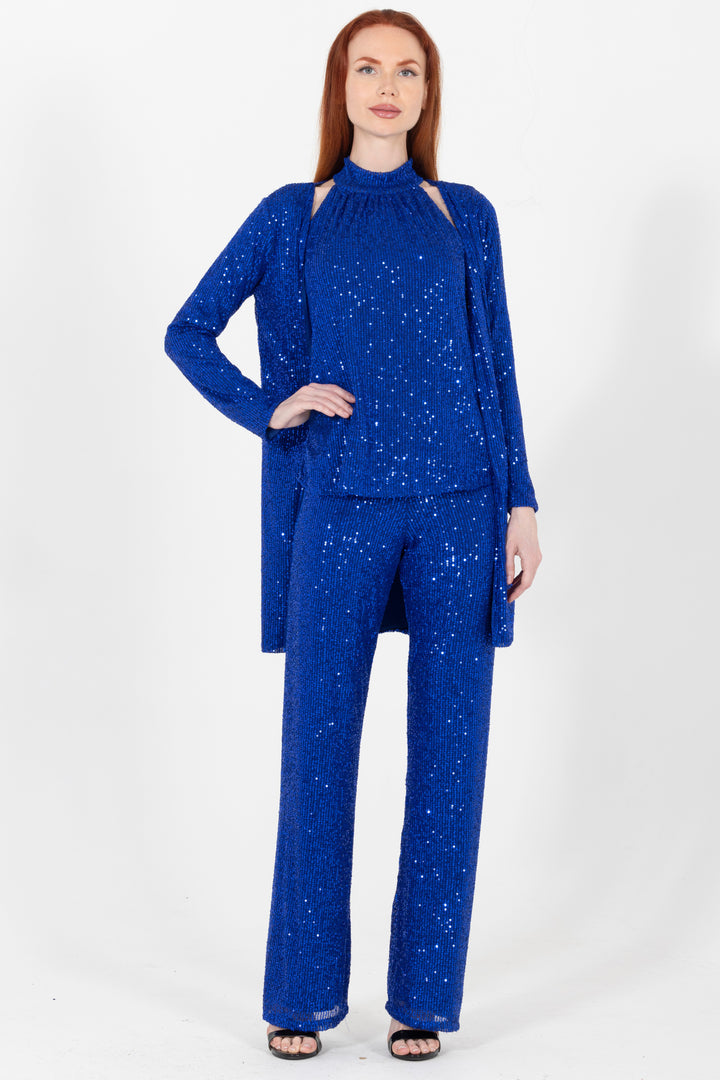 Junior Cobalt Sequin Jacket