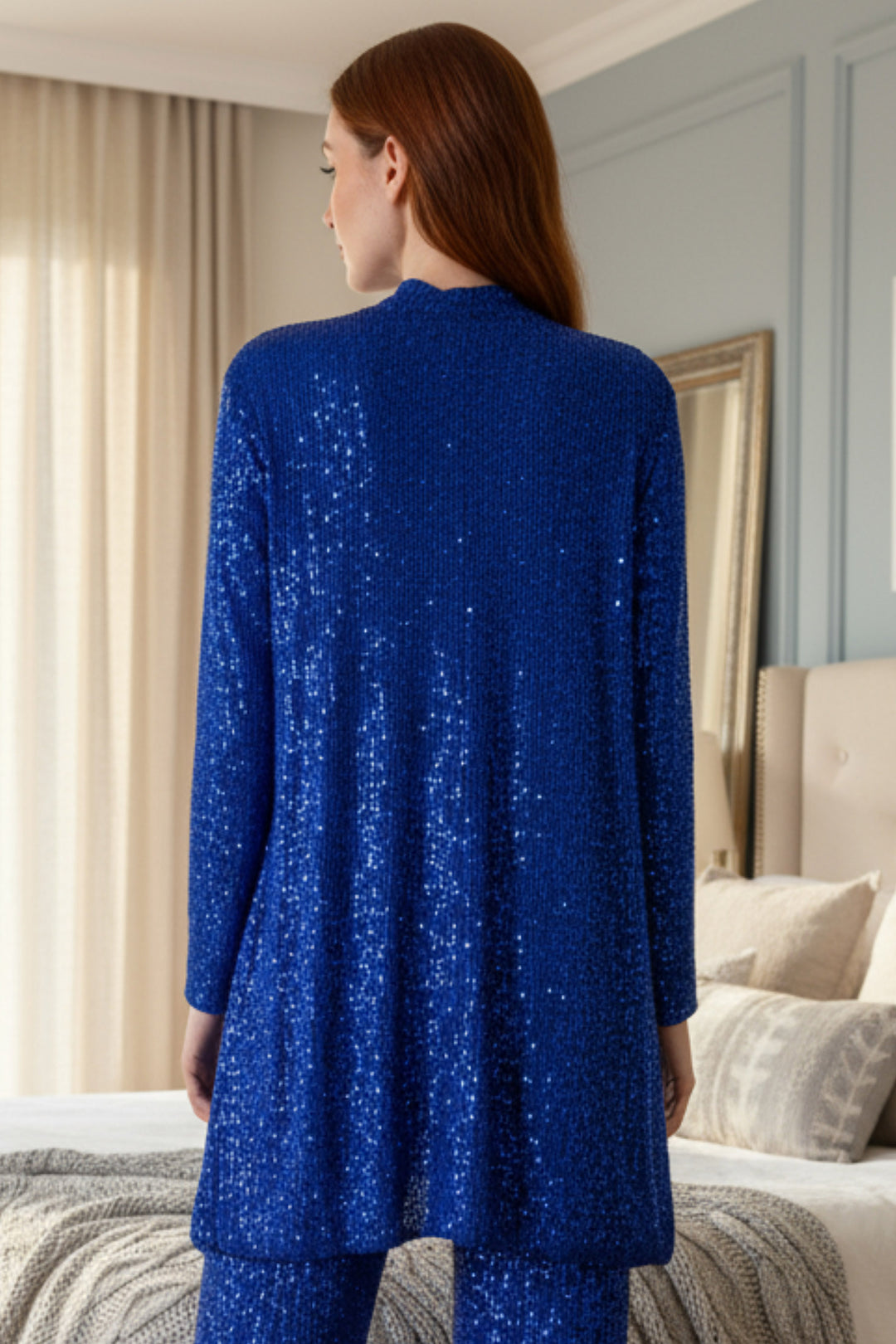 Junior Cobalt Sequin Jacket | Julian Chang