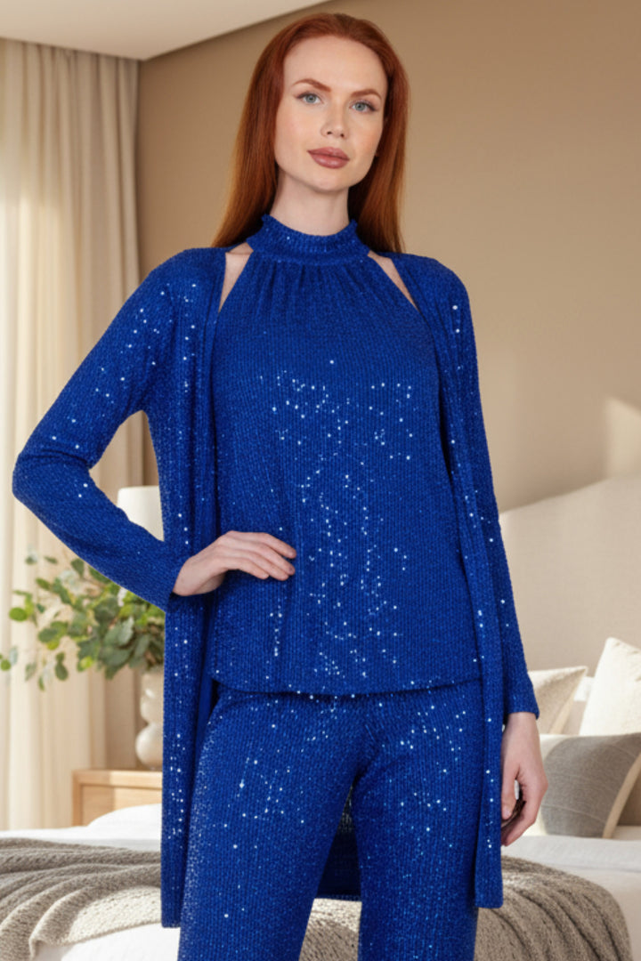 Junior Cobalt Sequin Jacket | Julian Chang