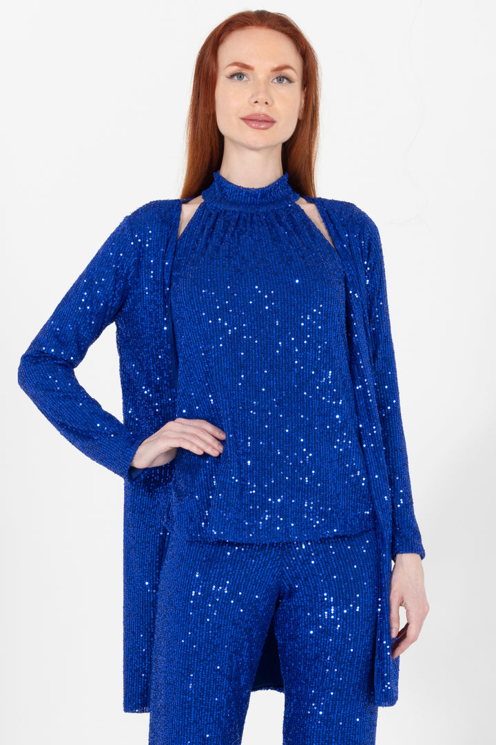 Junior Cobalt Sequin Jacket