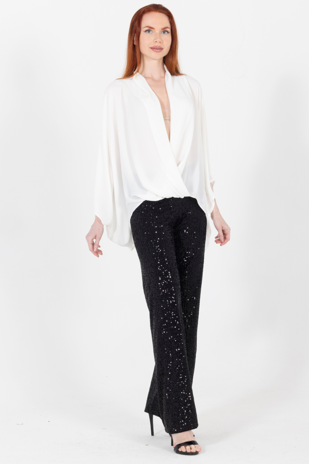 Teo Draped Crossover Luxury Top