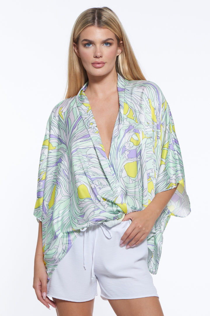 Teo Draped Crossover Signature Top