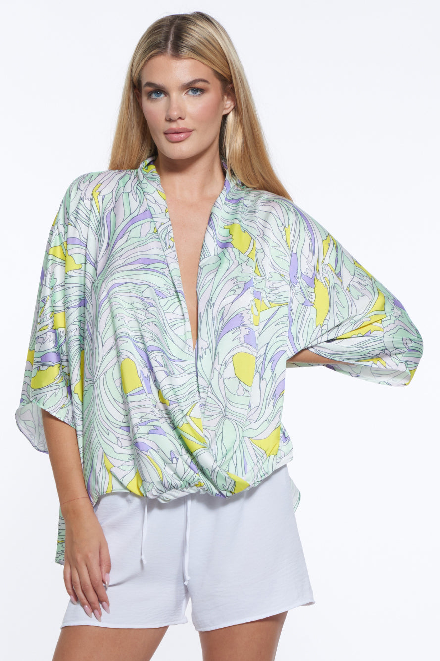 Teo Draped Crossover Signature Top