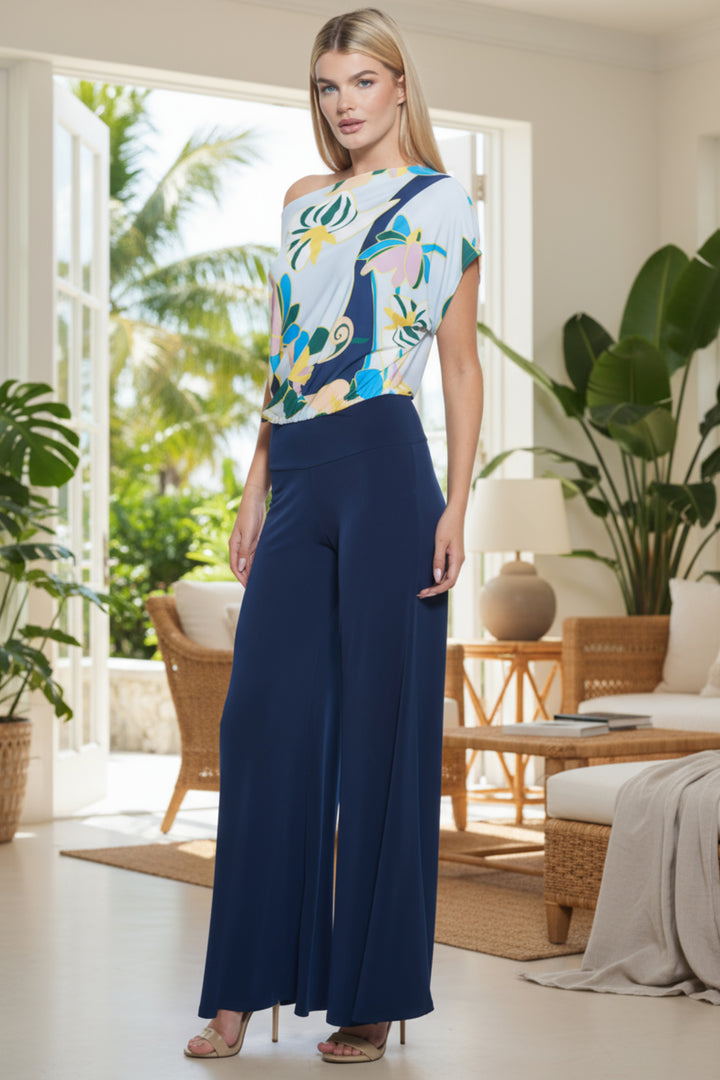 Dale Mixed Off The Shoulder Jumpsuit