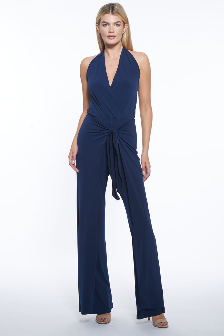 Stroll Halter Tie-Waist Wide Leg Jumpsuit