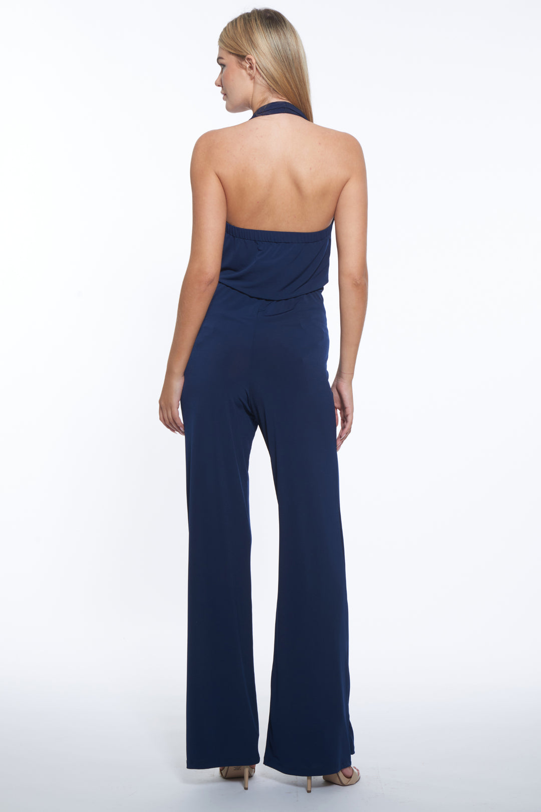 Stroll Halter Tie-Waist Wide Leg Jumpsuit