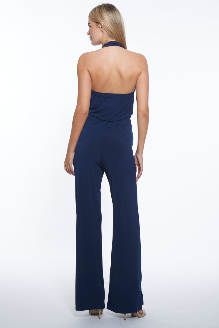 Stroll Halter Tie-Waist Wide Leg Jumpsuit