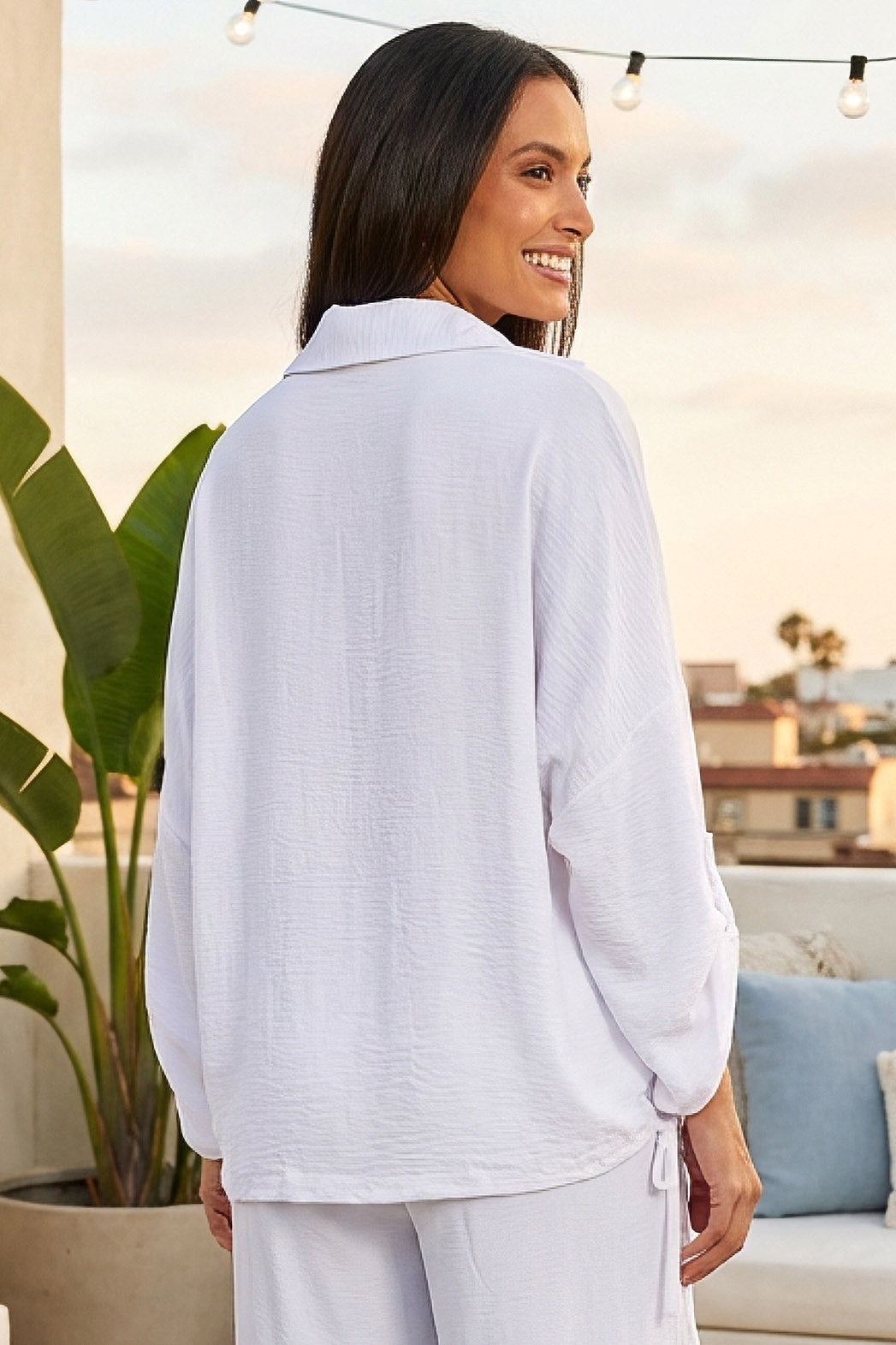 Susan Drawstring Hem Relaxed Top