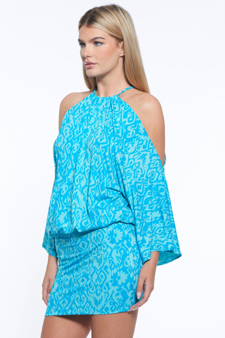 Decor Halter Luxe Print Mini Dress