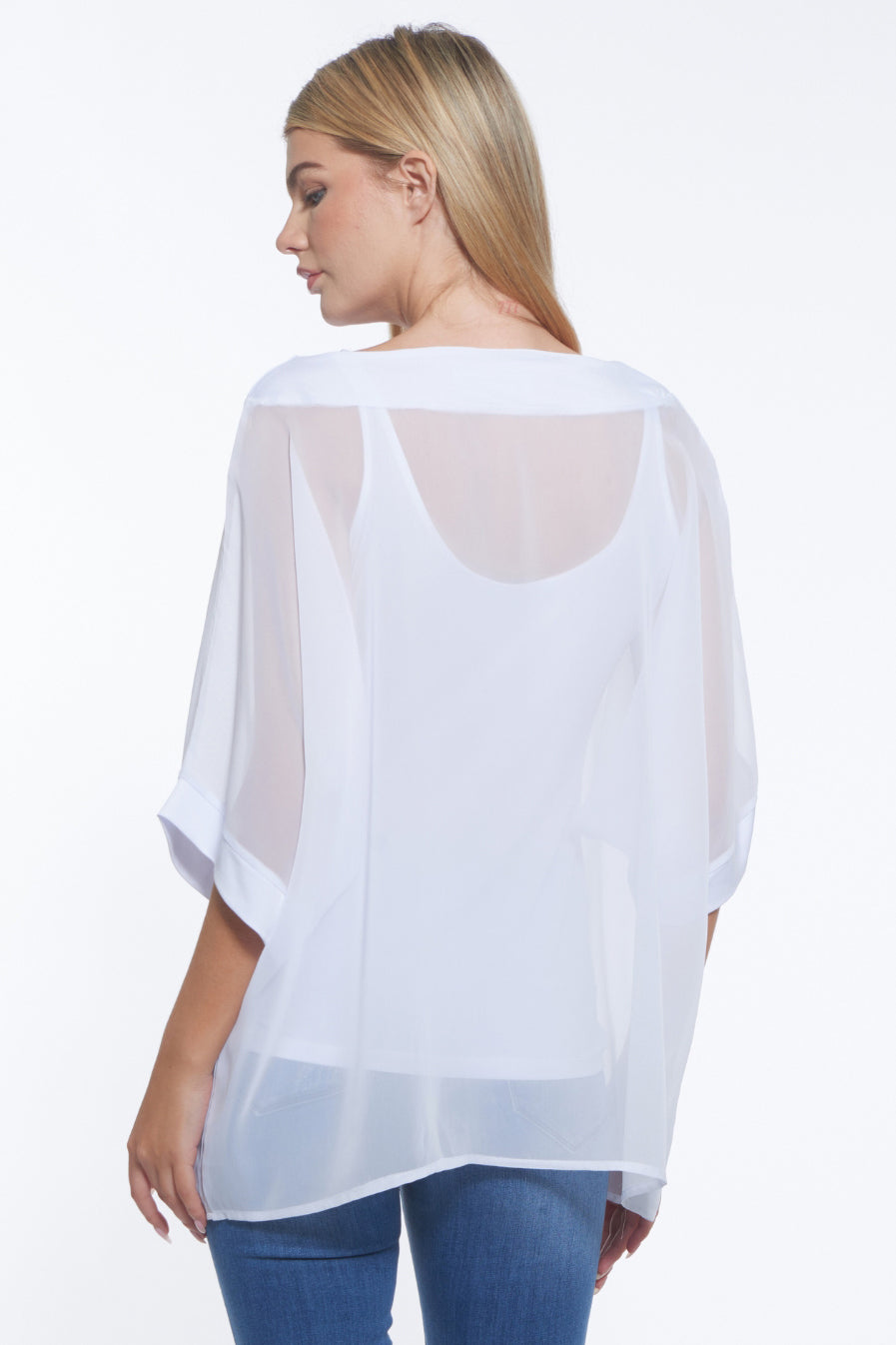 Square Sheer Overlay Top