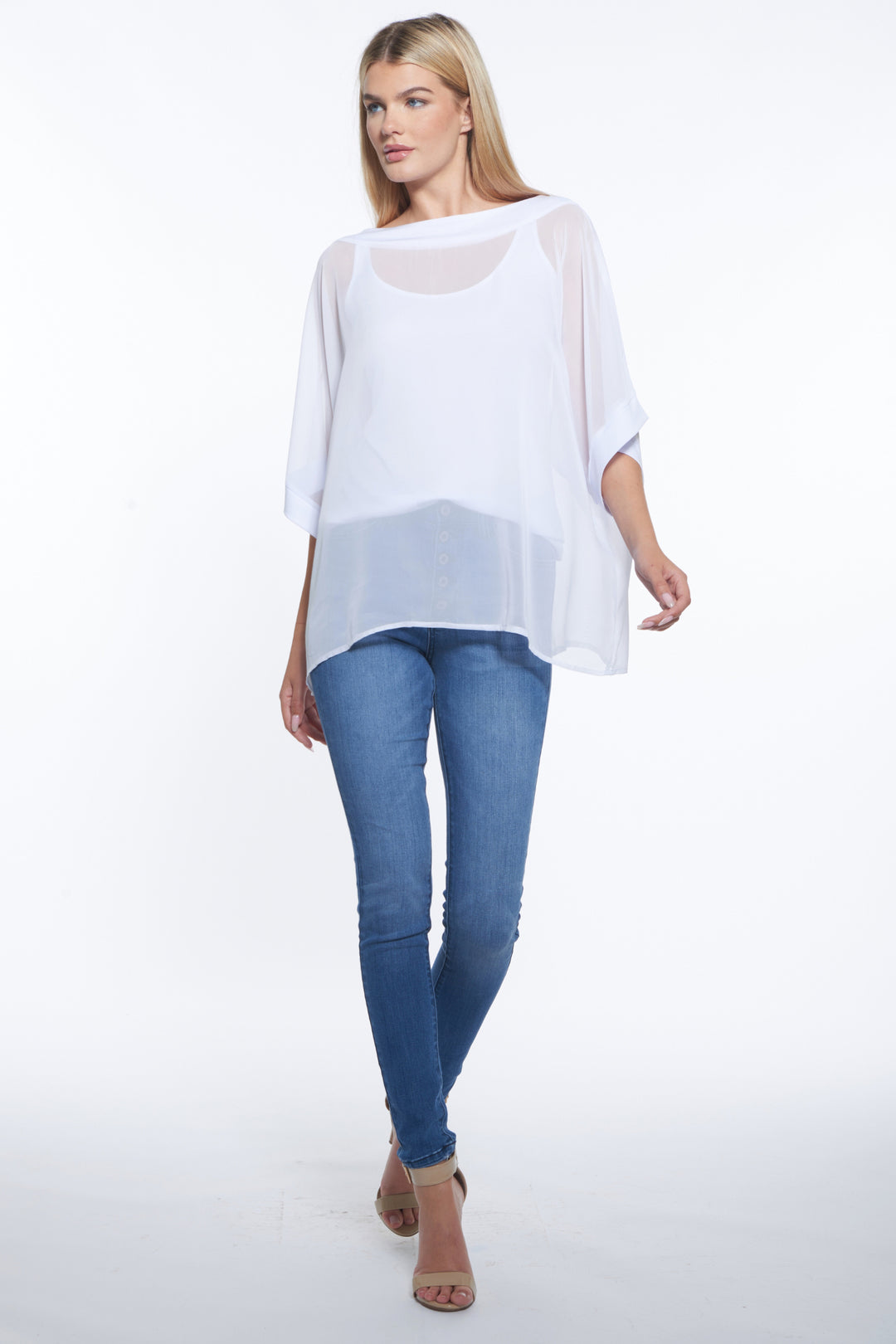 Square Sheer Overlay Top