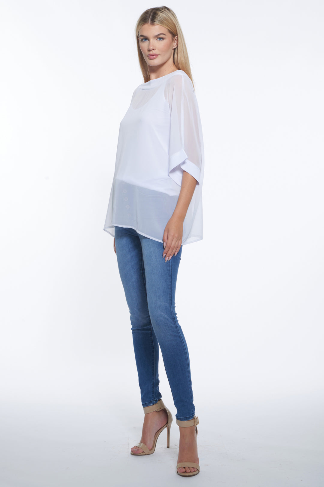 Square Sheer Overlay Top