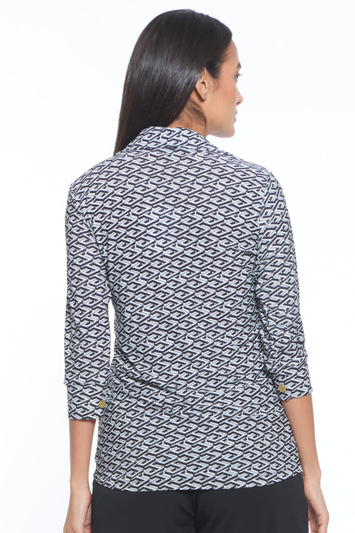 Gil Signature Logo V-Neck Top