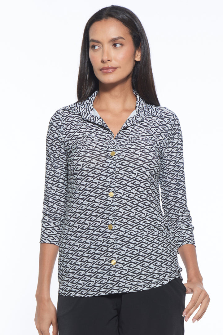 Gil Signature Logo V-Neck Top