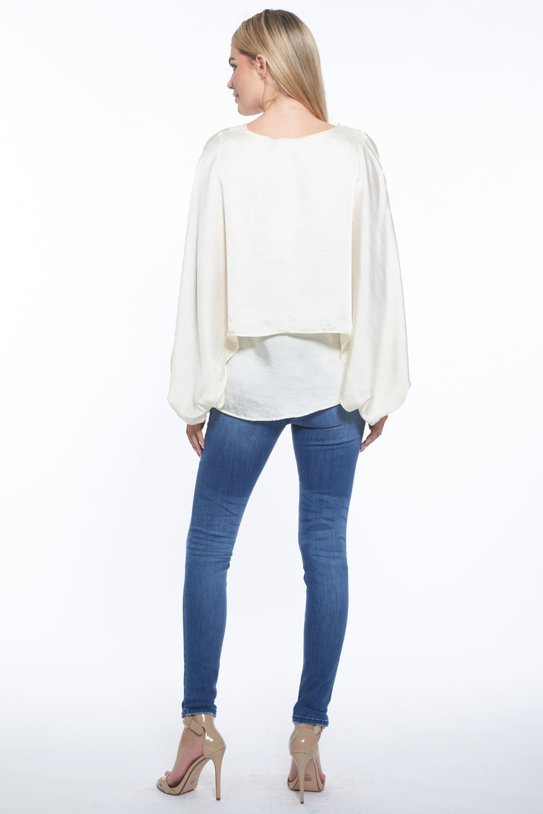 Cape V-Neck Luxury Blouse