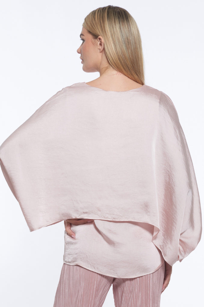 Cape V-Neck Luxury Blouse