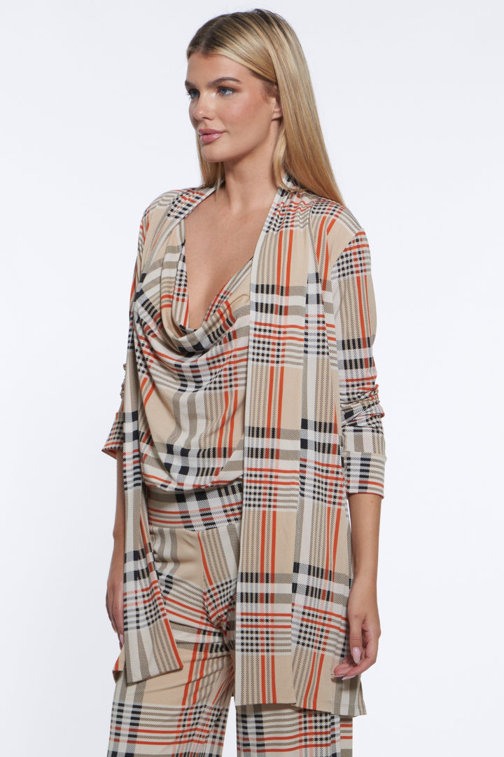 Tress Longline Story Plaid Jacket