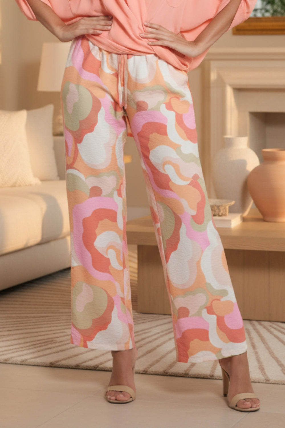 Unisa Luxe Print Wide Leg Pants | Julian Chang