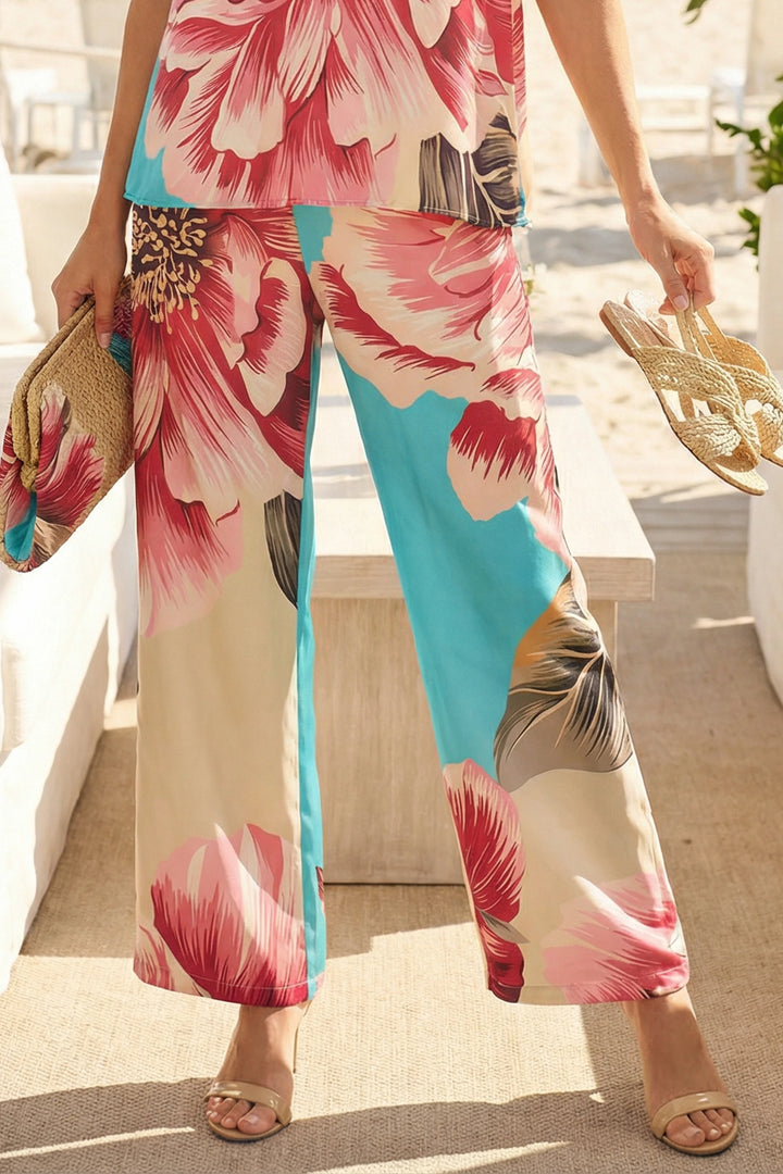 Unisa Luxe Print Wide Leg Pants