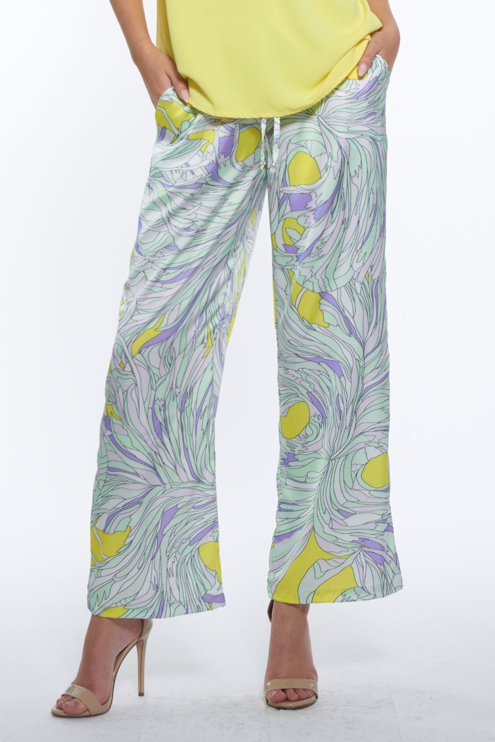 Unisa Luxe Print Wide Leg Pants