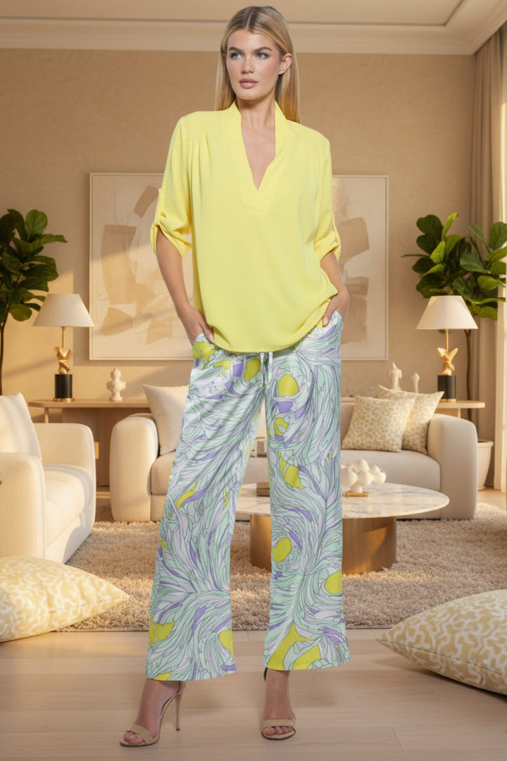 Unisa Luxe Print Wide Leg Pants | Julian Chang