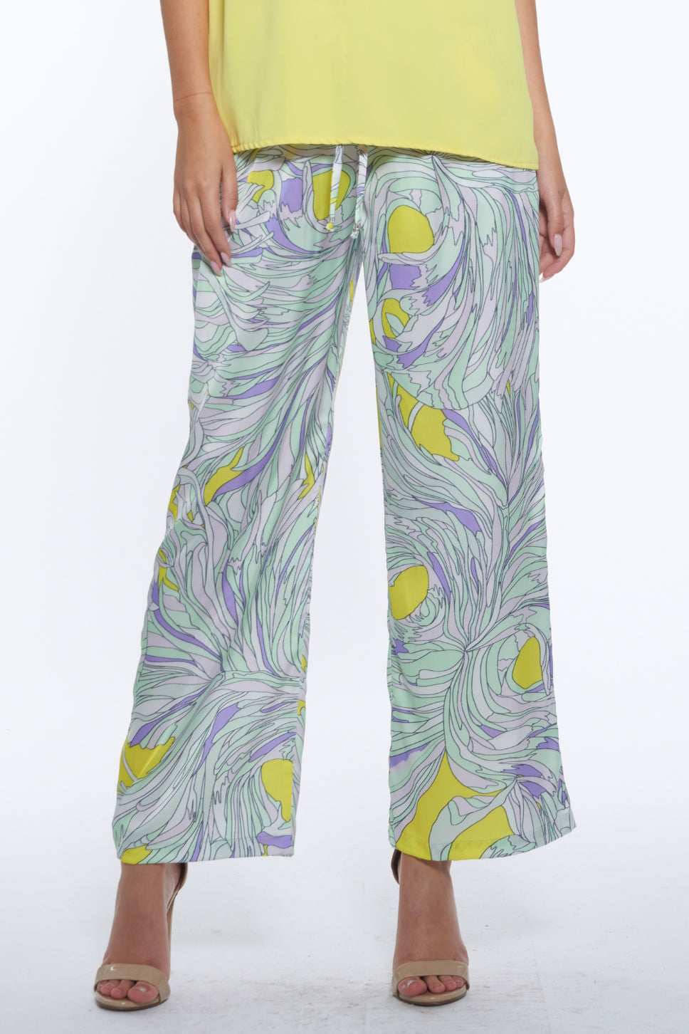 Unisa Luxe Print Wide Leg Pants