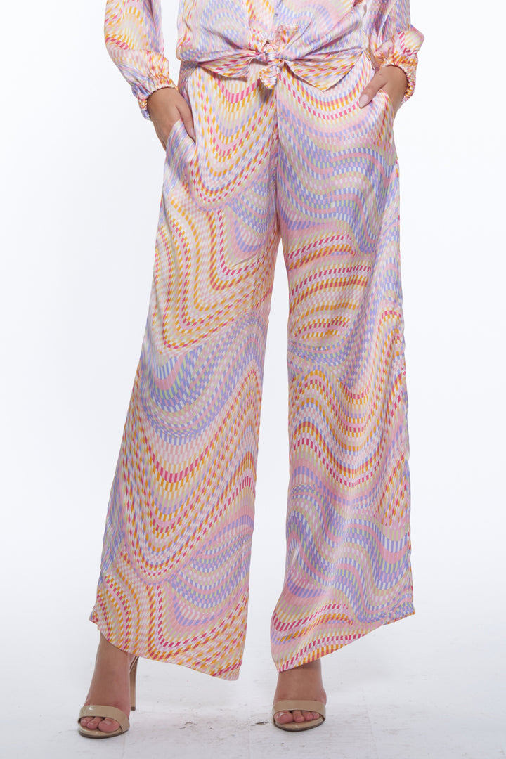 Unisa Luxe Print Wide Leg Pants