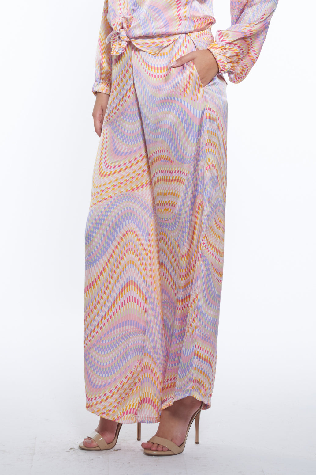 Unisa Luxe Print Wide Leg Pants